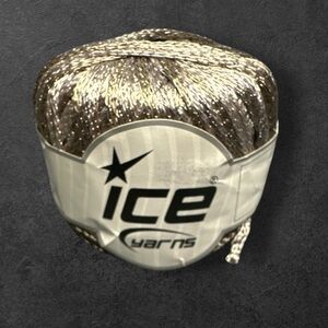 I’CE yarns gray gold cake yarn made in Turkey wool, acrylic, Metallic lurex 50g